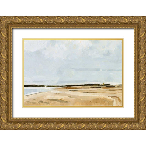 Quiet Coast I Gold Ornate Wood Framed Art Print with Double Matting by Caroline, Emma