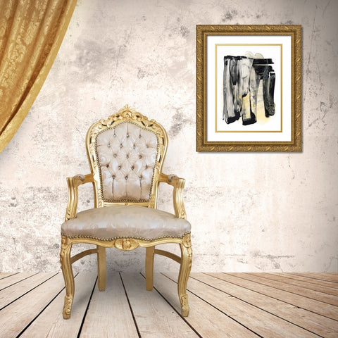 Noir Essence I Gold Ornate Wood Framed Art Print with Double Matting by Stramel, Renee W.