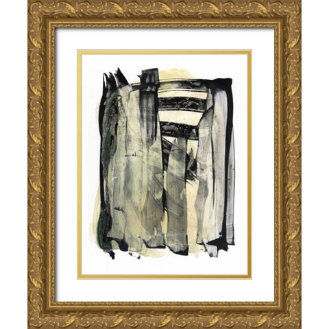 Noir Essence II Gold Ornate Wood Framed Art Print with Double Matting by Stramel, Renee W.