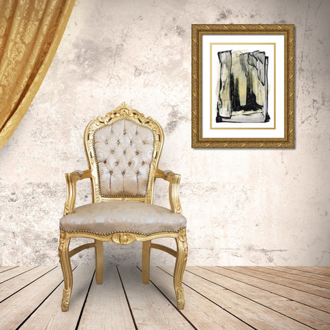 Noir Essence III Gold Ornate Wood Framed Art Print with Double Matting by Stramel, Renee W.