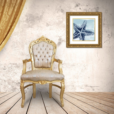 Ocean Study I Gold Ornate Wood Framed Art Print with Double Matting by Vess, June Erica