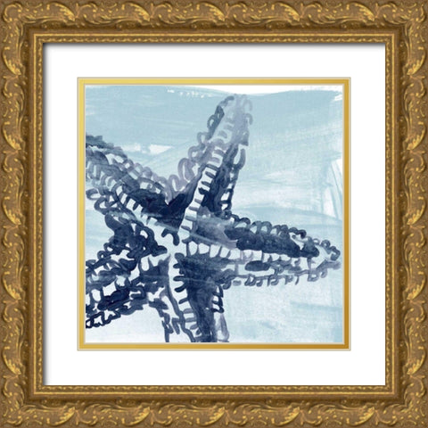 Ocean Study I Gold Ornate Wood Framed Art Print with Double Matting by Vess, June Erica