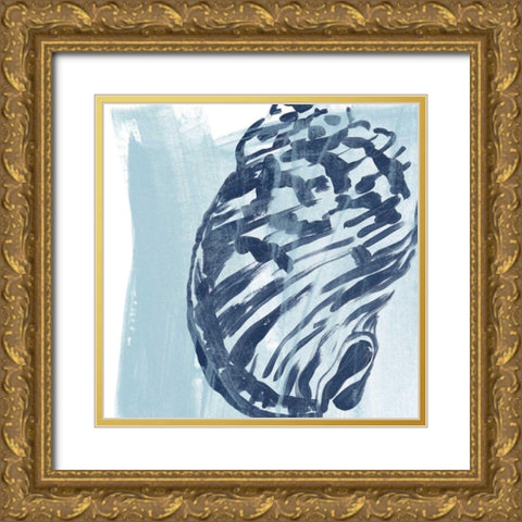 Ocean Study III Gold Ornate Wood Framed Art Print with Double Matting by Vess, June Erica