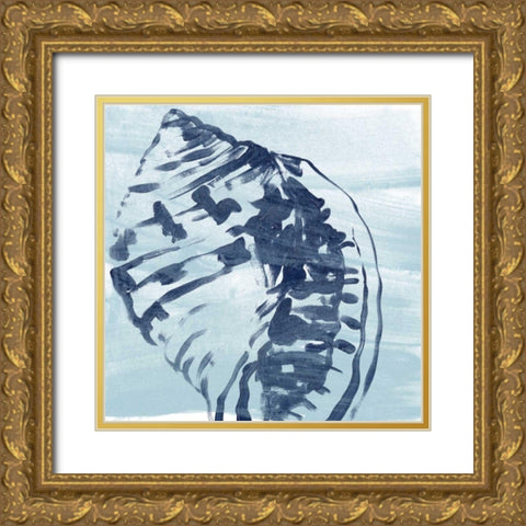 Ocean Study VI Gold Ornate Wood Framed Art Print with Double Matting by Vess, June Erica