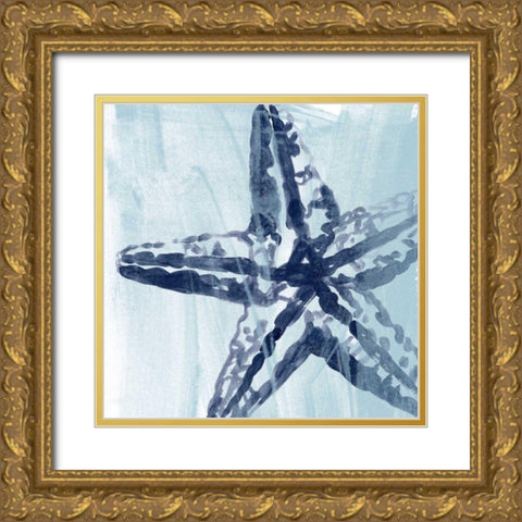 Ocean Study VIII Gold Ornate Wood Framed Art Print with Double Matting by Vess, June Erica