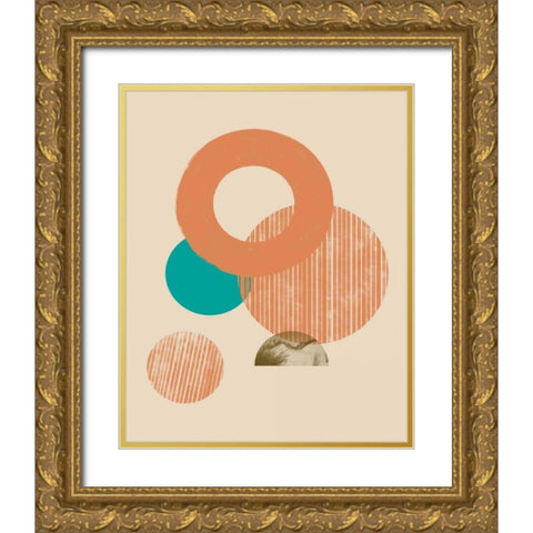 Coastal Medallions II Gold Ornate Wood Framed Art Print with Double Matting by Green, Jacob