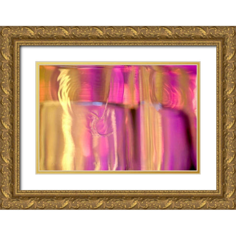Abstracted Glass I Gold Ornate Wood Framed Art Print with Double Matting by Stramel, Renee W.