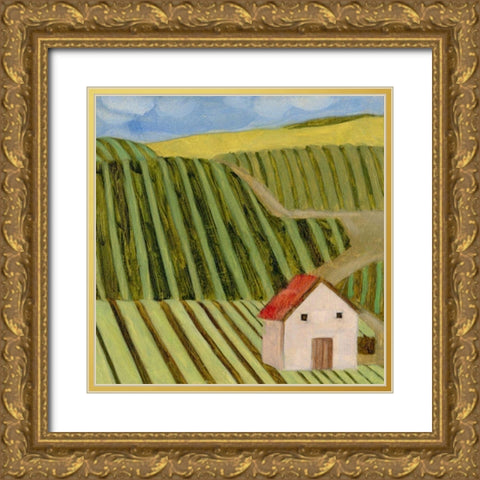 Mountain House I Gold Ornate Wood Framed Art Print with Double Matting by Wang, Melissa