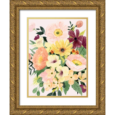 Floralist I Gold Ornate Wood Framed Art Print with Double Matting by Popp, Grace