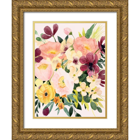 Floralist II Gold Ornate Wood Framed Art Print with Double Matting by Popp, Grace