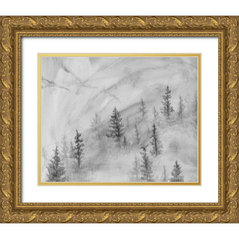Foggy Foothills II Gold Ornate Wood Framed Art Print with Double Matting by Green, Jacob