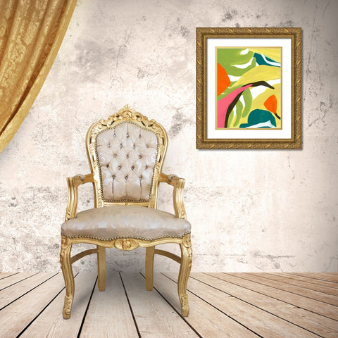 Mod Tropics I Gold Ornate Wood Framed Art Print with Double Matting by Vess, June Erica
