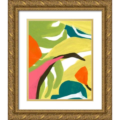 Mod Tropics I Gold Ornate Wood Framed Art Print with Double Matting by Vess, June Erica