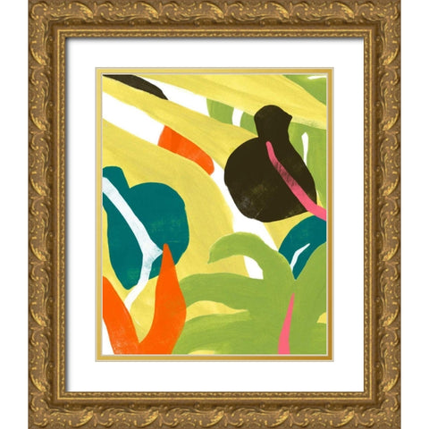 Mod Tropics II Gold Ornate Wood Framed Art Print with Double Matting by Vess, June Erica