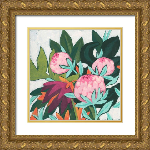 Jungle Jewel II Gold Ornate Wood Framed Art Print with Double Matting by Vess, June Erica