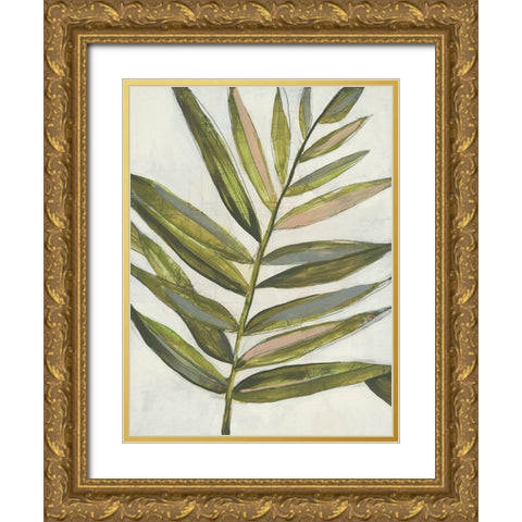 Pastel Frond I Gold Ornate Wood Framed Art Print with Double Matting by Goldberger, Jennifer