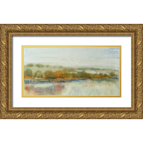 River Bank II Gold Ornate Wood Framed Art Print with Double Matting by OToole, Tim