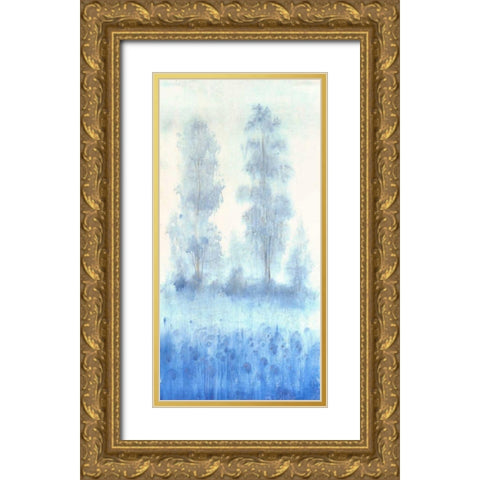 Blue Focus II Gold Ornate Wood Framed Art Print with Double Matting by OToole, Tim