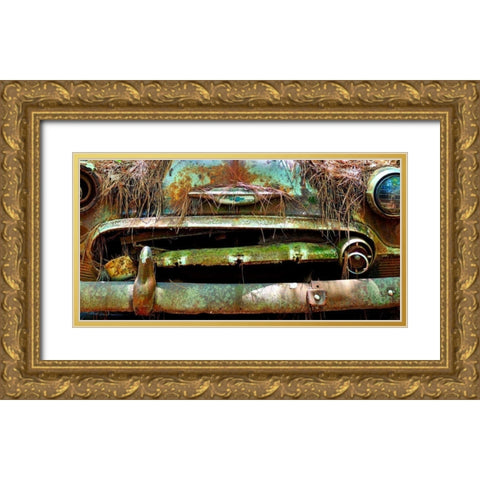 Car Graveyard V Gold Ornate Wood Framed Art Print with Double Matting by McLoughlin, James