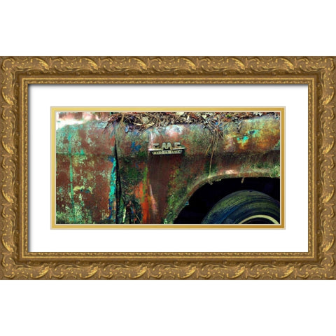 Car Graveyard XIII Gold Ornate Wood Framed Art Print with Double Matting by McLoughlin, James