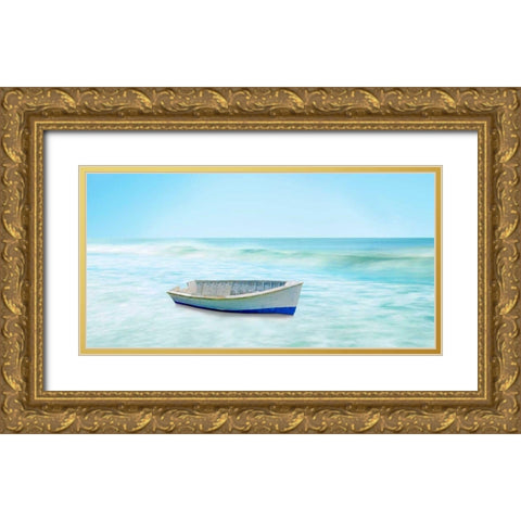 Boat on a Beach I Gold Ornate Wood Framed Art Print with Double Matting by McLoughlin, James