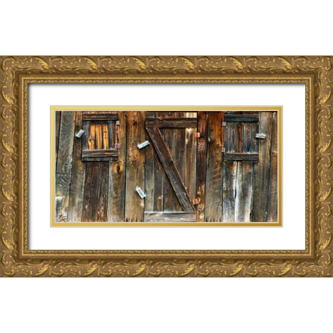 Barnside IV Gold Ornate Wood Framed Art Print with Double Matting by McLoughlin, James
