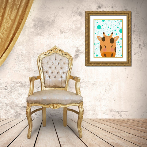 Peeky Boo VI Gold Ornate Wood Framed Art Print with Double Matting by Moore, Regina