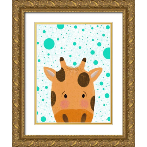 Peeky Boo VI Gold Ornate Wood Framed Art Print with Double Matting by Moore, Regina
