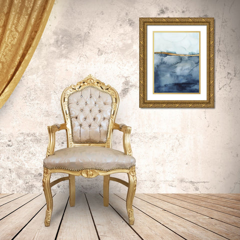 Coastal Horizon I Gold Ornate Wood Framed Art Print with Double Matting by Borges, Victoria