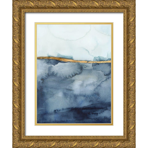 Coastal Horizon I Gold Ornate Wood Framed Art Print with Double Matting by Borges, Victoria