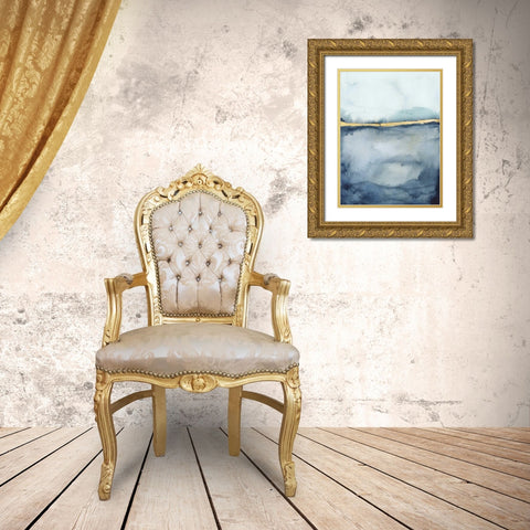 Coastal Horizon II Gold Ornate Wood Framed Art Print with Double Matting by Borges, Victoria