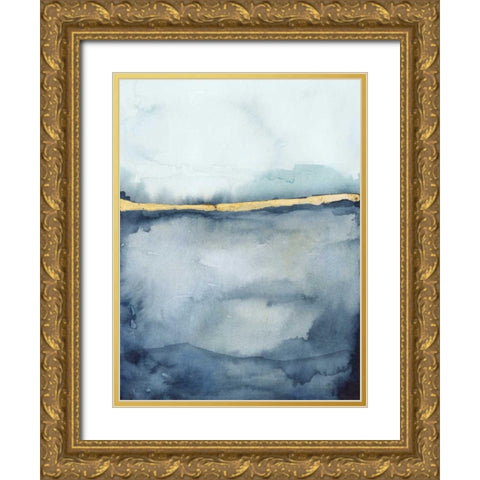 Coastal Horizon II Gold Ornate Wood Framed Art Print with Double Matting by Borges, Victoria
