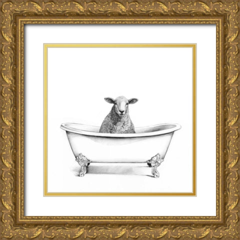 Clawfoot Critter III Gold Ornate Wood Framed Art Print with Double Matting by Borges, Victoria