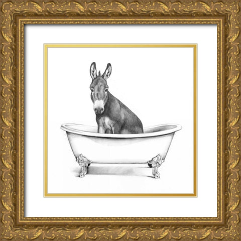 Clawfoot Critter IV Gold Ornate Wood Framed Art Print with Double Matting by Borges, Victoria