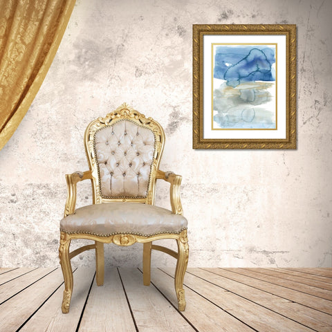 Touch of Gold II Gold Ornate Wood Framed Art Print with Double Matting by Goldberger, Jennifer