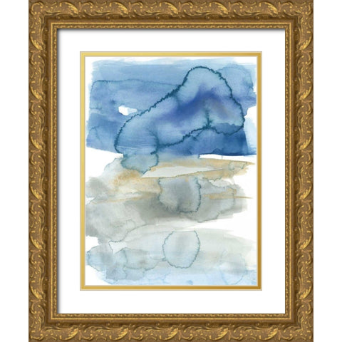 Touch of Gold II Gold Ornate Wood Framed Art Print with Double Matting by Goldberger, Jennifer