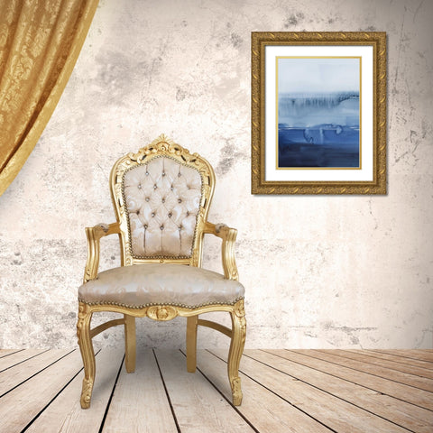 La Mar Azul II Gold Ornate Wood Framed Art Print with Double Matting by Popp, Grace