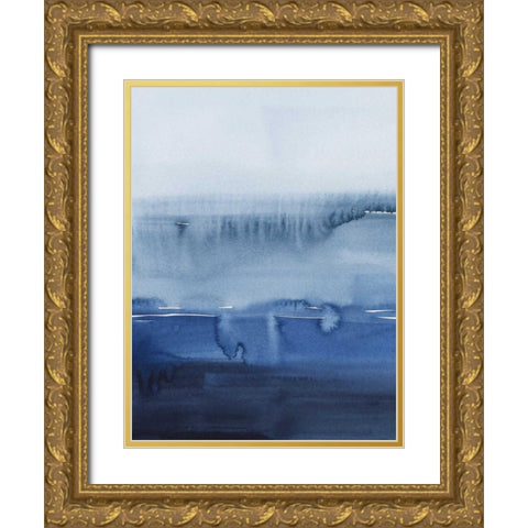 La Mar Azul II Gold Ornate Wood Framed Art Print with Double Matting by Popp, Grace