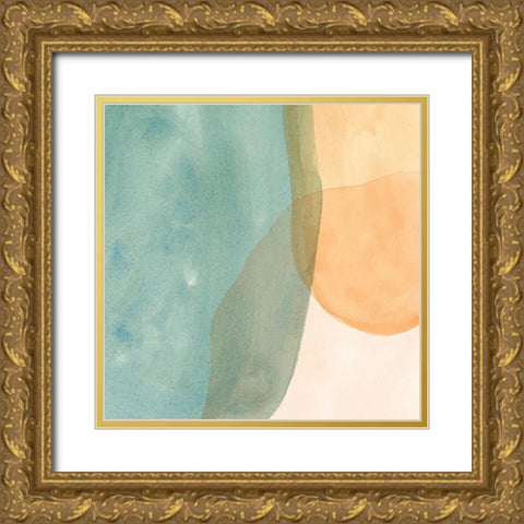 Pastel Color Study I Gold Ornate Wood Framed Art Print with Double Matting by Caroline, Emma
