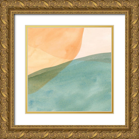 Pastel Color Study III Gold Ornate Wood Framed Art Print with Double Matting by Caroline, Emma