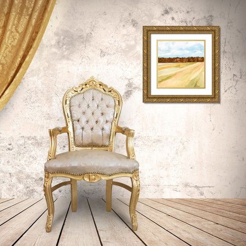 Autumn Crops I Gold Ornate Wood Framed Art Print with Double Matting by Warren, Annie
