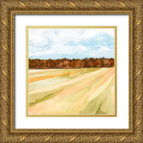 Autumn Crops I Gold Ornate Wood Framed Art Print with Double Matting by Warren, Annie