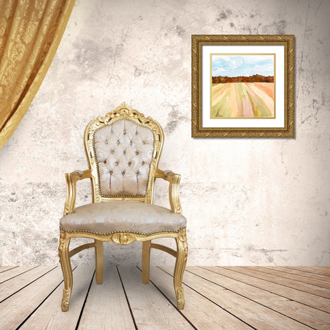 Autumn Crops II Gold Ornate Wood Framed Art Print with Double Matting by Warren, Annie