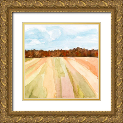 Autumn Crops II Gold Ornate Wood Framed Art Print with Double Matting by Warren, Annie