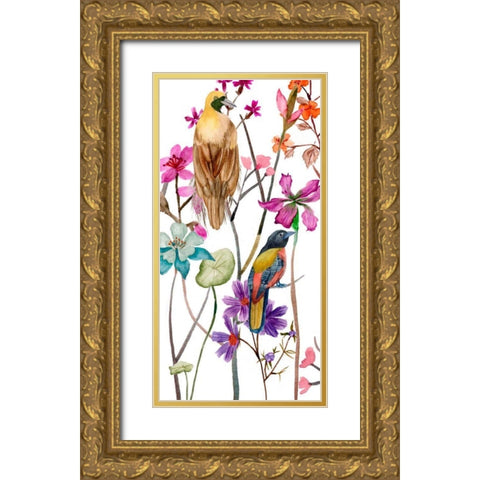 Tangled Garden II Gold Ornate Wood Framed Art Print with Double Matting by Wang, Melissa