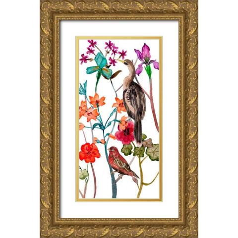 Tangled Garden IV Gold Ornate Wood Framed Art Print with Double Matting by Wang, Melissa