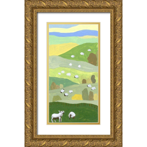 Mountain Sheep I Gold Ornate Wood Framed Art Print with Double Matting by Wang, Melissa