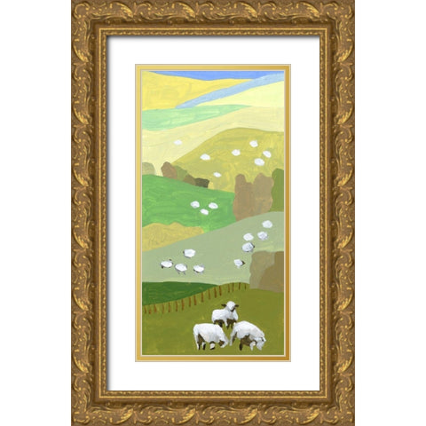 Mountain Sheep II Gold Ornate Wood Framed Art Print with Double Matting by Wang, Melissa