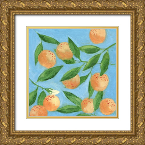 Sweet Tangerine II Gold Ornate Wood Framed Art Print with Double Matting by Wang, Melissa