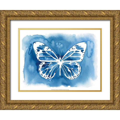 Butterfly Inkling II Gold Ornate Wood Framed Art Print with Double Matting by Popp, Grace
